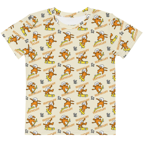 Heathcliff Skates All Over Kids T-Shirt