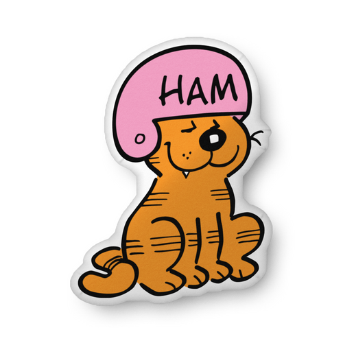 Heathcliff Ham Helmet Custom-Shaped Pillow