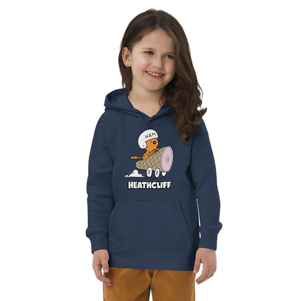 Heathcliff Ham Car Kids Hoodie