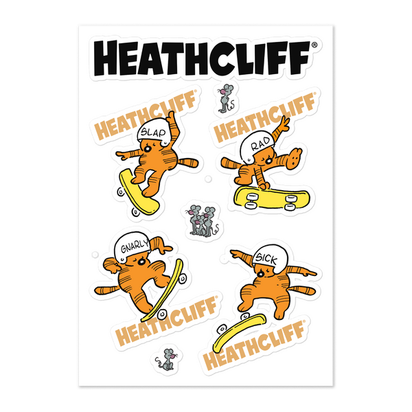 Heathcliff Skates Sticker Sheet