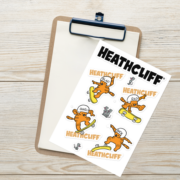 Heathcliff Skates Sticker Sheet