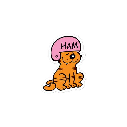 Heathcliff Ham Helmet Sticker