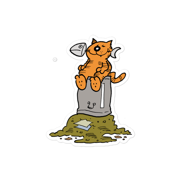 Heathcliff Garbage Night Sticker