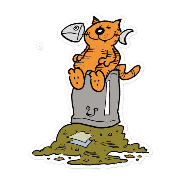 Heathcliff Garbage Night Sticker