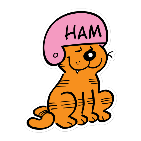 Heathcliff Ham Helmet Sticker