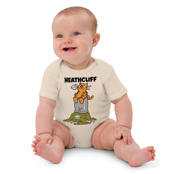 Heathcliff Garbage Night Organic Cotton Baby Bodysuit