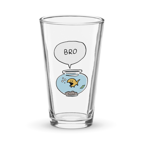 Bro Fish Pint Glass