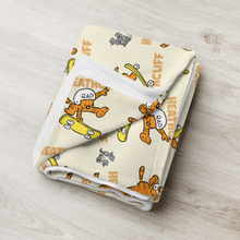 Heathcliff Skates Throw Blanket