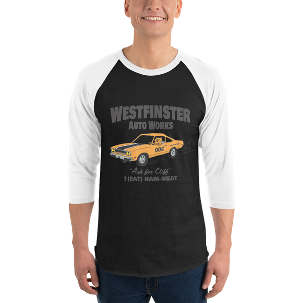 Westfinster Auto Body 3/4 sleeve raglan shirt