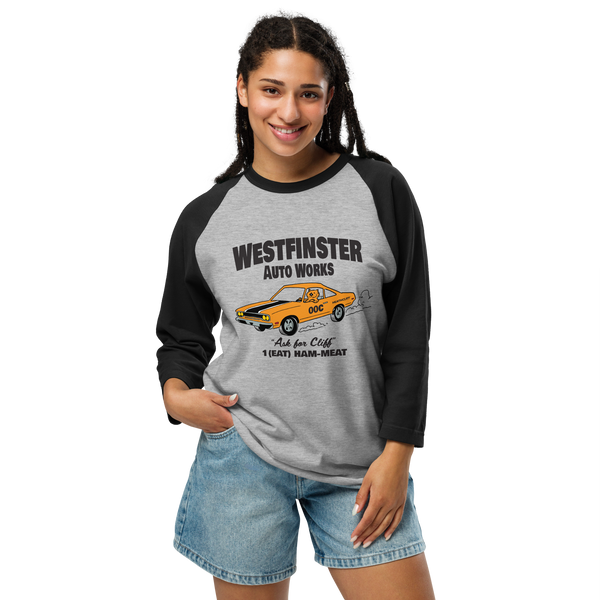 Westfinster Auto Body 3/4 sleeve raglan shirt