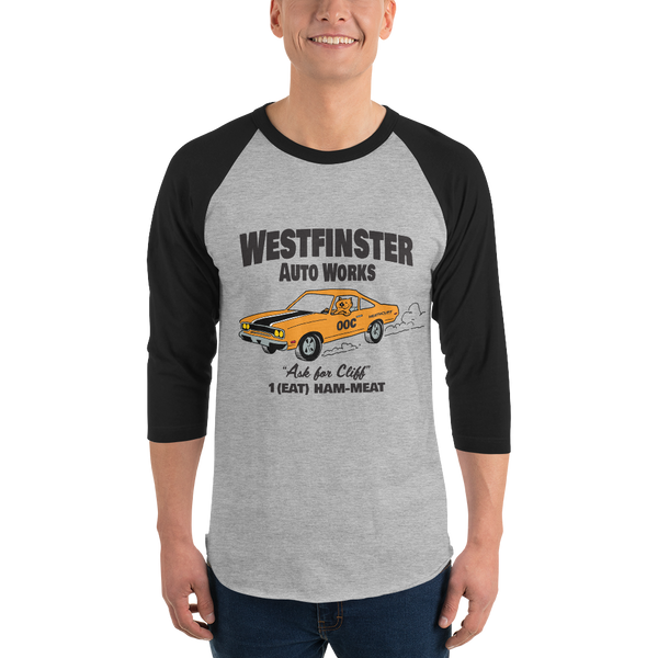 Westfinster Auto Body 3/4 sleeve raglan shirt