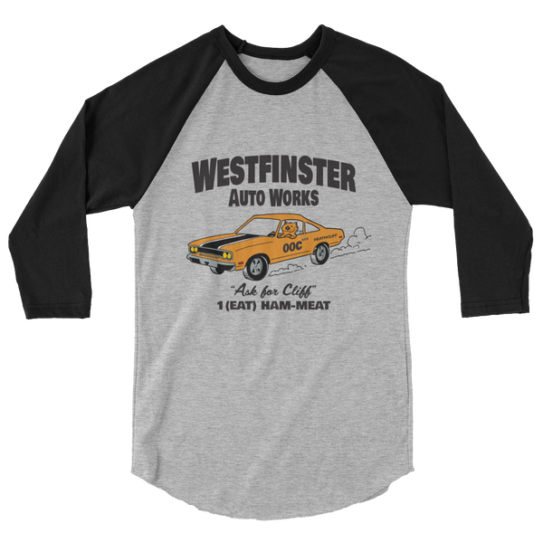 Westfinster Auto Body 3/4 sleeve raglan shirt