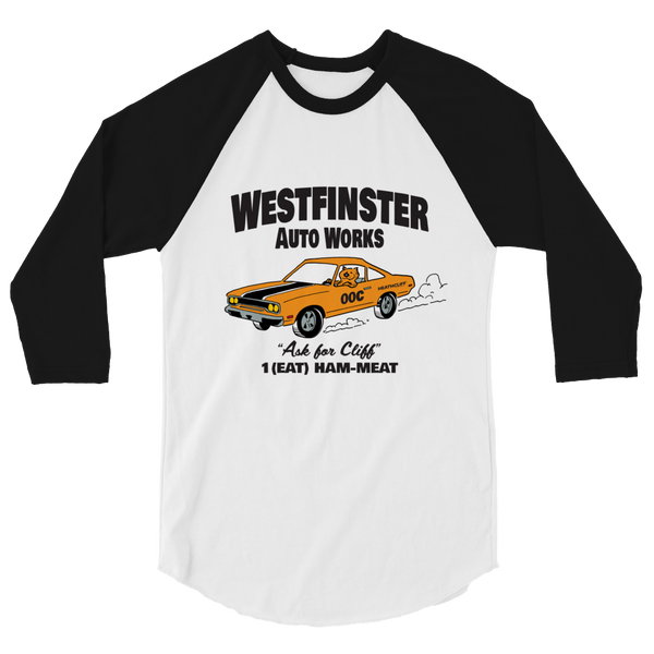 Westfinster Auto Body 3/4 sleeve raglan shirt