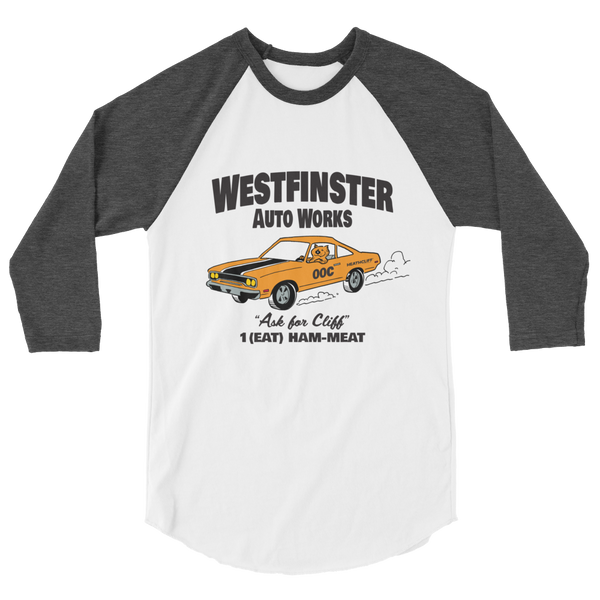 Westfinster Auto Body 3/4 sleeve raglan shirt