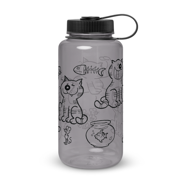 Heathcliff Wide Mouth Plastic Water Bottle