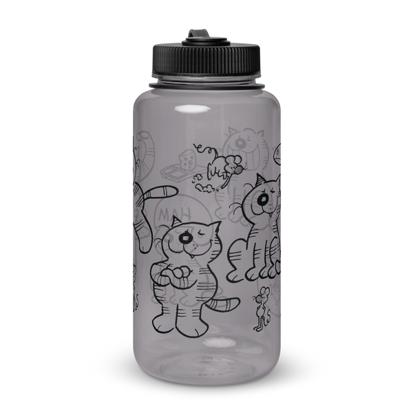 Heathcliff Wide Mouth Plastic Water Bottle