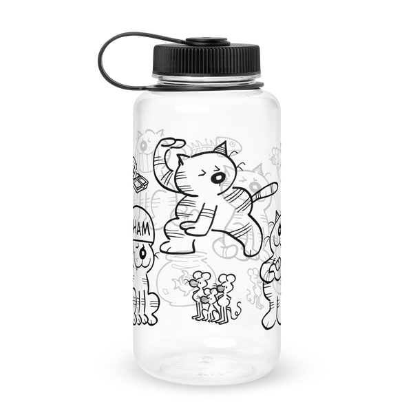 Heathcliff Wide Mouth Plastic Water Bottle