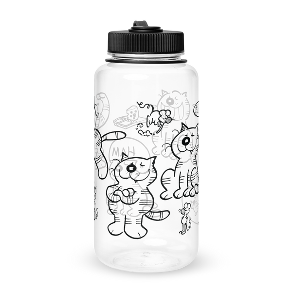 Heathcliff Wide Mouth Plastic Water Bottle