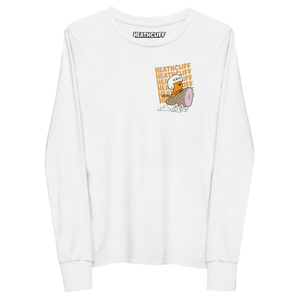 Heathcliff Ham Car Youth Long Sleeve Tee